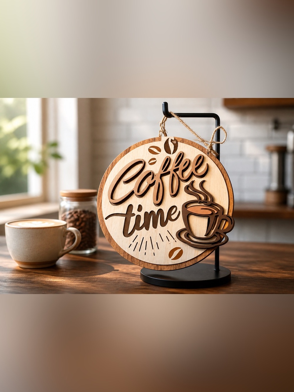 3D Coffee Time Wall Sign
